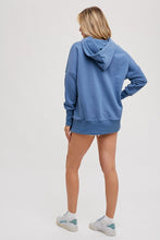 Load image into Gallery viewer, Pre - Order FRENCH TERRY DOLMAN SLEEVE KNIT TUNIC HOODIE