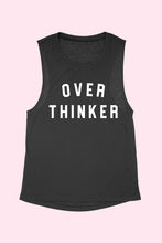 Load image into Gallery viewer, Over Thinker Black Muscle Tank
