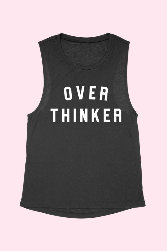 Over Thinker Black Muscle Tank