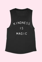 Load image into Gallery viewer, Kindness Is Magic Black Muscle Tank