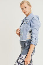 Load image into Gallery viewer, Puffed Denim Jacket