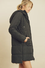 Load image into Gallery viewer, Hooded Puffer Jacket - BLACK