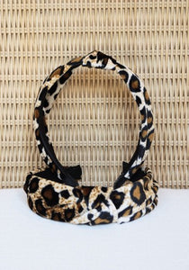 Top Knot Leopard Headband