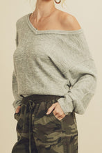 Load image into Gallery viewer, Slouchy V-Neck Pullover Sweater