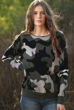 Load image into Gallery viewer, Wanna B Camouflage Knit Sweater