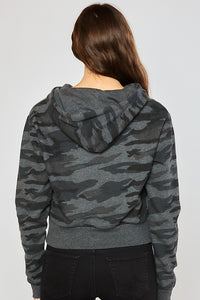 Women's Basic Camo Fleece Cropped Pullover