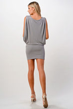 Load image into Gallery viewer, Double Layered Banded Bottom Mini Dress