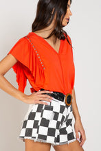 Load image into Gallery viewer, Studded Flutter Sleeve T shirt