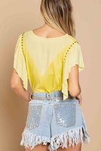 Load image into Gallery viewer, Studded Flutter Sleeve T shirt