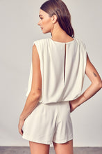 Load image into Gallery viewer, DRAPE NECK OPEN BACK ROMPER