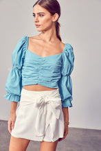 Load image into Gallery viewer, RUFFLE RUCHED FRONT TOP