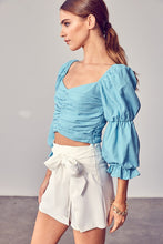 Load image into Gallery viewer, RUFFLE RUCHED FRONT TOP