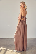 Load image into Gallery viewer, HALTER NECK BACK TIE JUMPSUIT