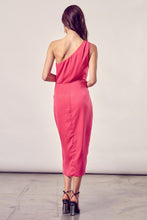 Load image into Gallery viewer, ONE SHOULDER WRAP DRESS
