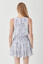 Load image into Gallery viewer, SNAKE PRINTED OVERWRAP SMOCKED WAIST DRESS