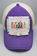Load image into Gallery viewer, Floral Softball Mama Bolt Trucker Patch Hat