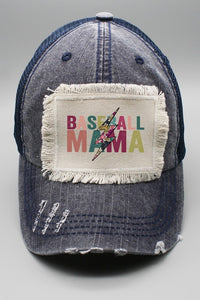 Floral Baseball Mama Bolt Patch Trucker Hat