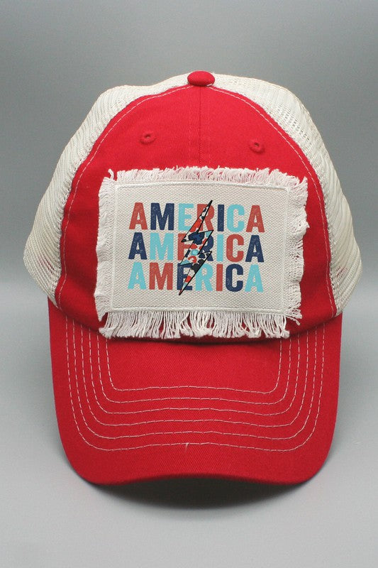 America Stack Bolt USA Trucker Hat
