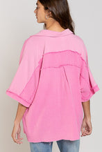 Load image into Gallery viewer, Pink Button Down Lazy Top