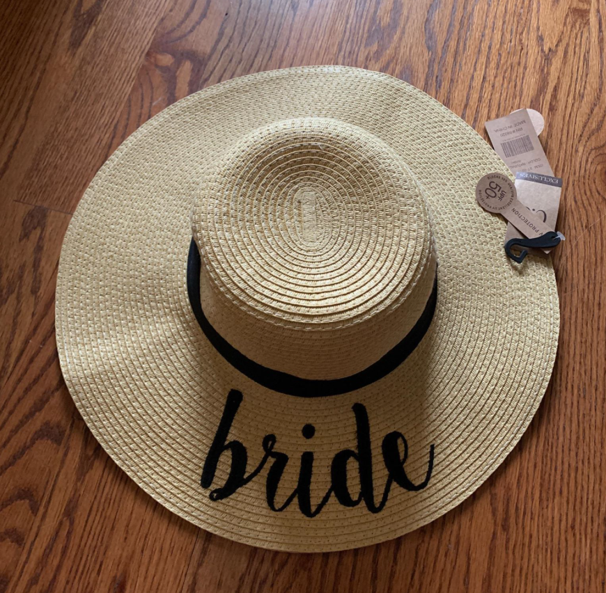 Bride Natural Color Paper Wide Brim Straw Hat
