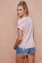 Load image into Gallery viewer, Smocked Puff Sleeve Tee