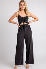 Load image into Gallery viewer, Ruched Jumpsuit Black