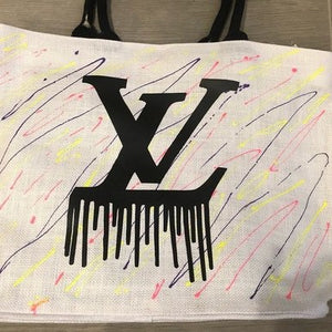 LV Neon Painted Tote